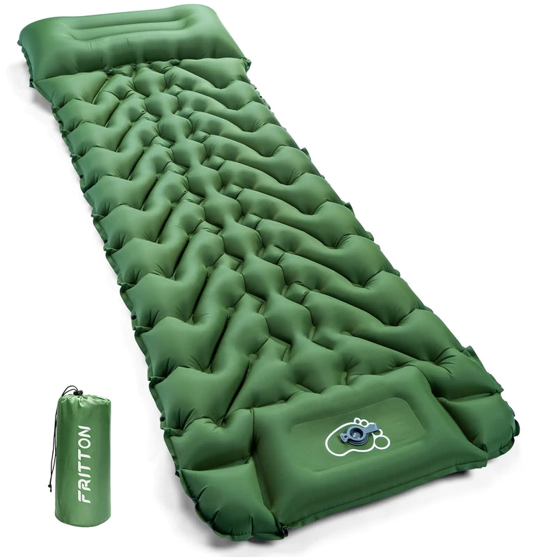FRITTON Sleeping Pad for Camping Inflatable Sleeping Mat with Pillow 76.7