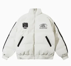 Vintage Embroidered Baseball Down Quilted Jacket