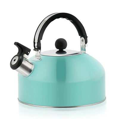 3L Camping Kettle Stainless Steel Whistling Kettle Teapot Coffee Pot Indoor Outdoor Camping Hiking Picnic Stainless Steel Whistling Camping Bottle Lightweight Kettle for (sky
