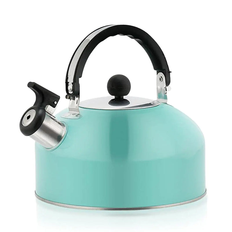 3L Camping Kettle Stainless Steel Whistling Kettle Teapot Coffee Pot Indoor Outdoor Camping Hiking Picnic Stainless Steel Whistling Camping Bottle Lightweight Kettle for (sky