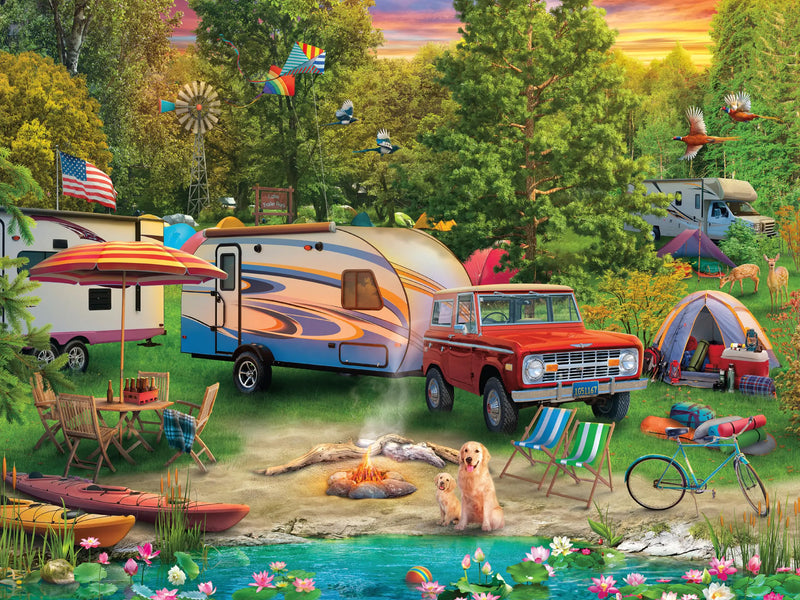 Ceaco - Lakeside Camping - 500 Piece Jigsaw Puzzle