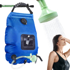 HISFFOG Solar Portable Shower Bag 5 Gal/20L Solar Heating Camping Shower Bag with Removable Hose&On-Off Switchable Shower Head Compact Camping Shower for Camping Hiking Traveling Beach Swimming